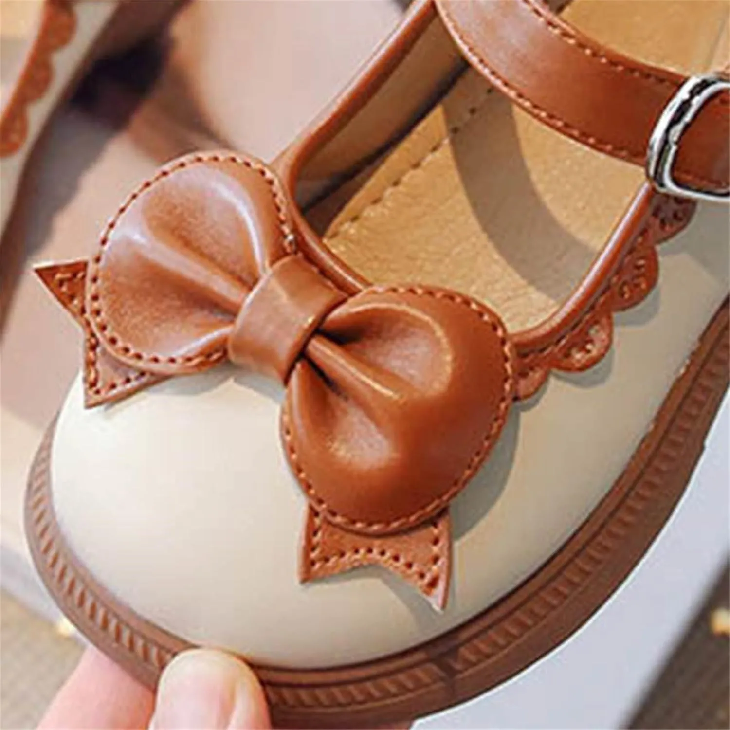 Toddler Flower Girl Bowknot Mary Jane Dress Shoes Cute School niform Platform Kids Elegant Baptism Pary Shoes