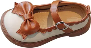 Toddler Flower Girl Bowknot Mary Jane Dress Shoes Cute School niform Platform Kids Elegant Baptism Pary Shoes