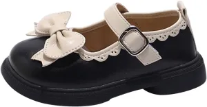 Toddler Flower Girl Bowknot Mary Jane Dress Shoes Cute School niform Platform Kids Elegant Baptism Pary Shoes