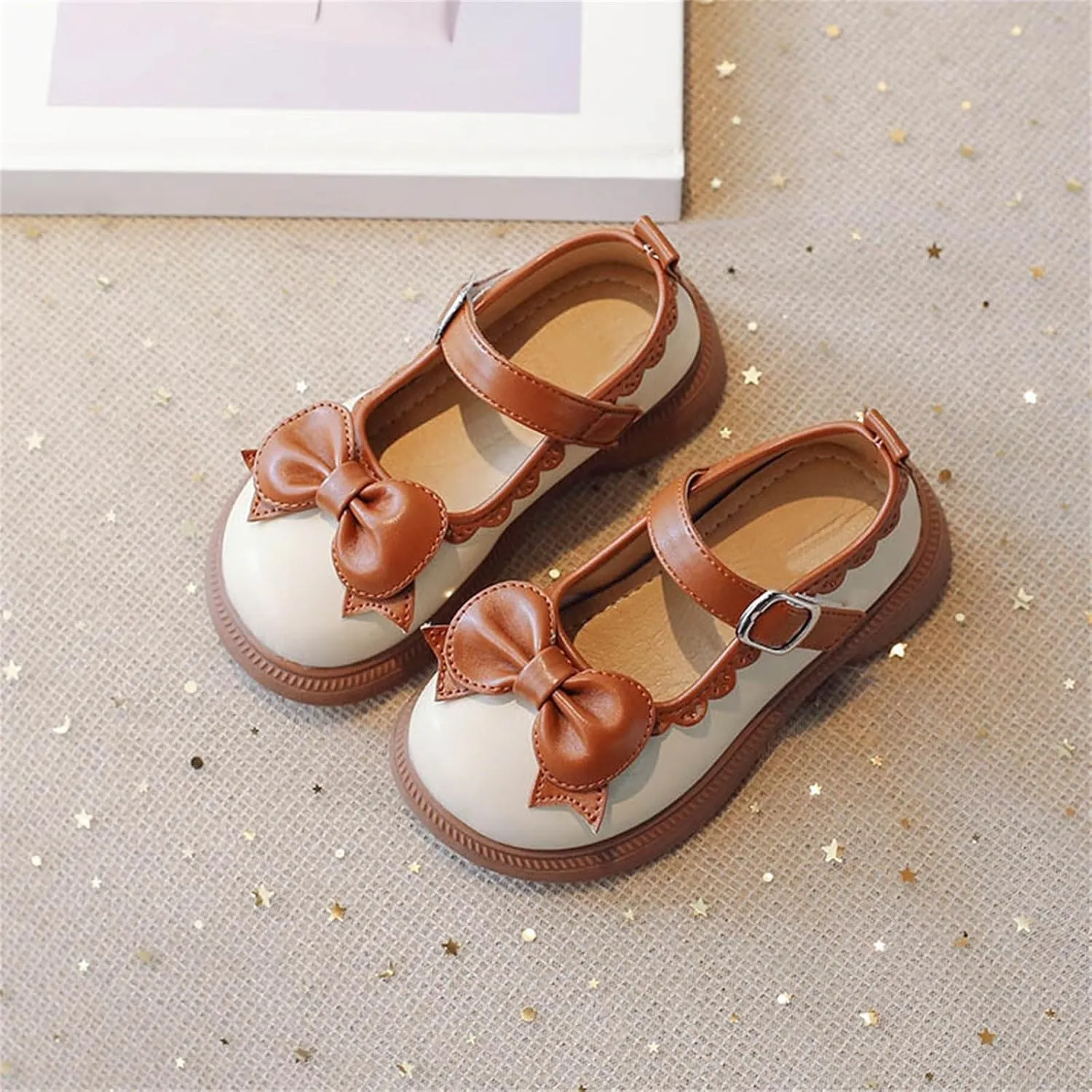 Toddler Flower Girl Bowknot Mary Jane Dress Shoes Cute School niform Platform Kids Elegant Baptism Pary Shoes