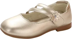 Toddler Girls Strap Dress Shoes Ballerina Flat Mary Jane Elegant Wedding Flower Slip on Sneaker Toddler Girl 6