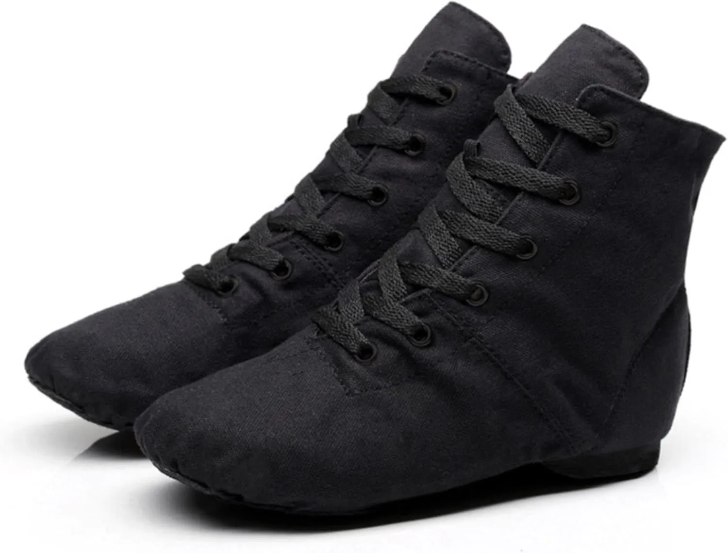 Unisex Kids Canvas Dance Shoes Jazz Shoes for Teens Girls Dance Boots Split Sole Ballroom Dancing Flat Shoes