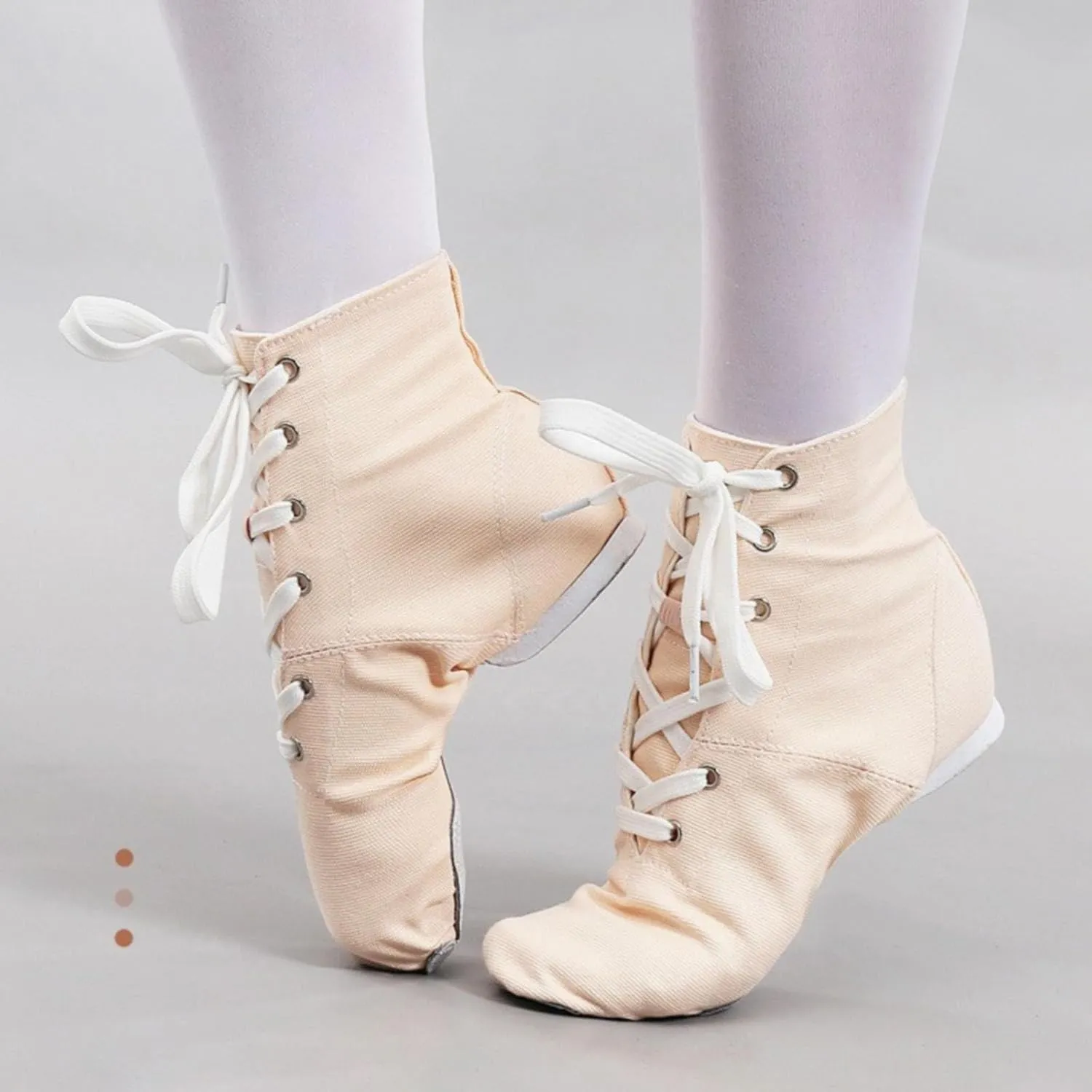 Unisex Kids Canvas Dance Shoes Jazz Shoes for Teens Girls Dance Boots Split Sole Ballroom Dancing Flat Shoes