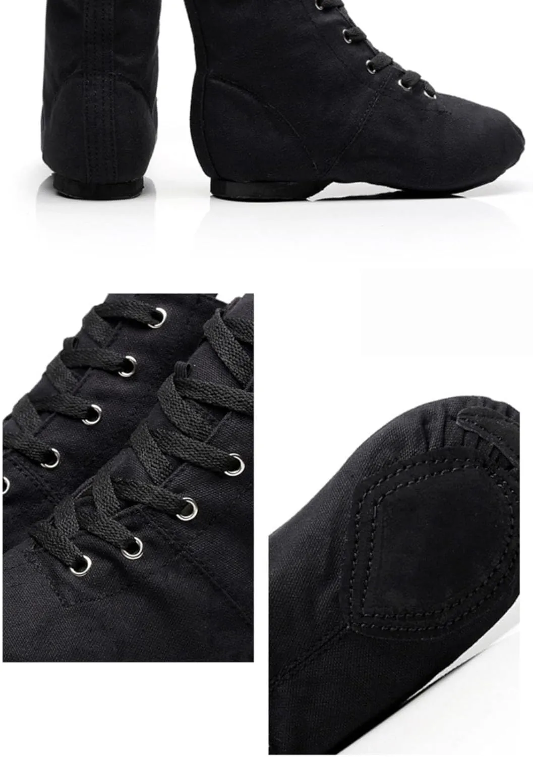 Unisex Kids Canvas Dance Shoes Jazz Shoes for Teens Girls Dance Boots Split Sole Ballroom Dancing Flat Shoes
