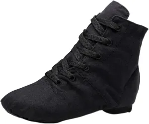 Unisex Kids Canvas Dance Shoes Jazz Shoes for Teens Girls Dance Boots Split Sole Ballroom Dancing Flat Shoes