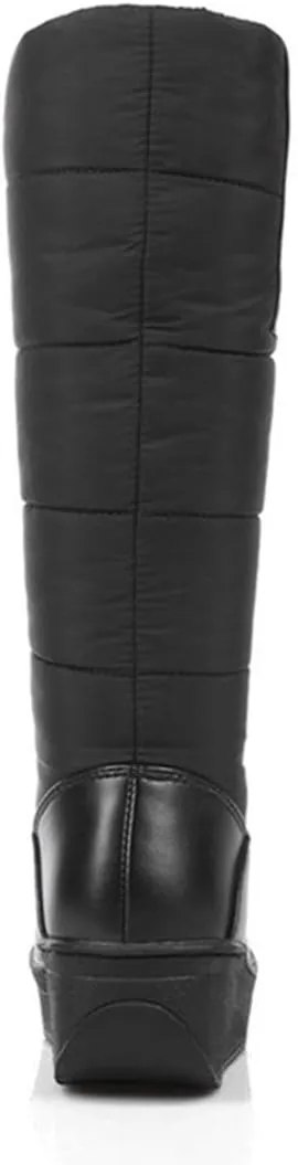 VOKLIN Women's Fashion Waterproof Rain Snow Boots Mid Wide Calf Winter Warm Fur Lined Cold Weather Snow Boot