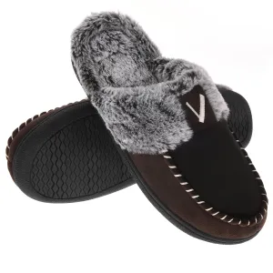 VONMAY Women's Comfy Fuzzy House Slipper Scuff Memory Foam Slip on Warm Moccasin Style Indoor Outdoor