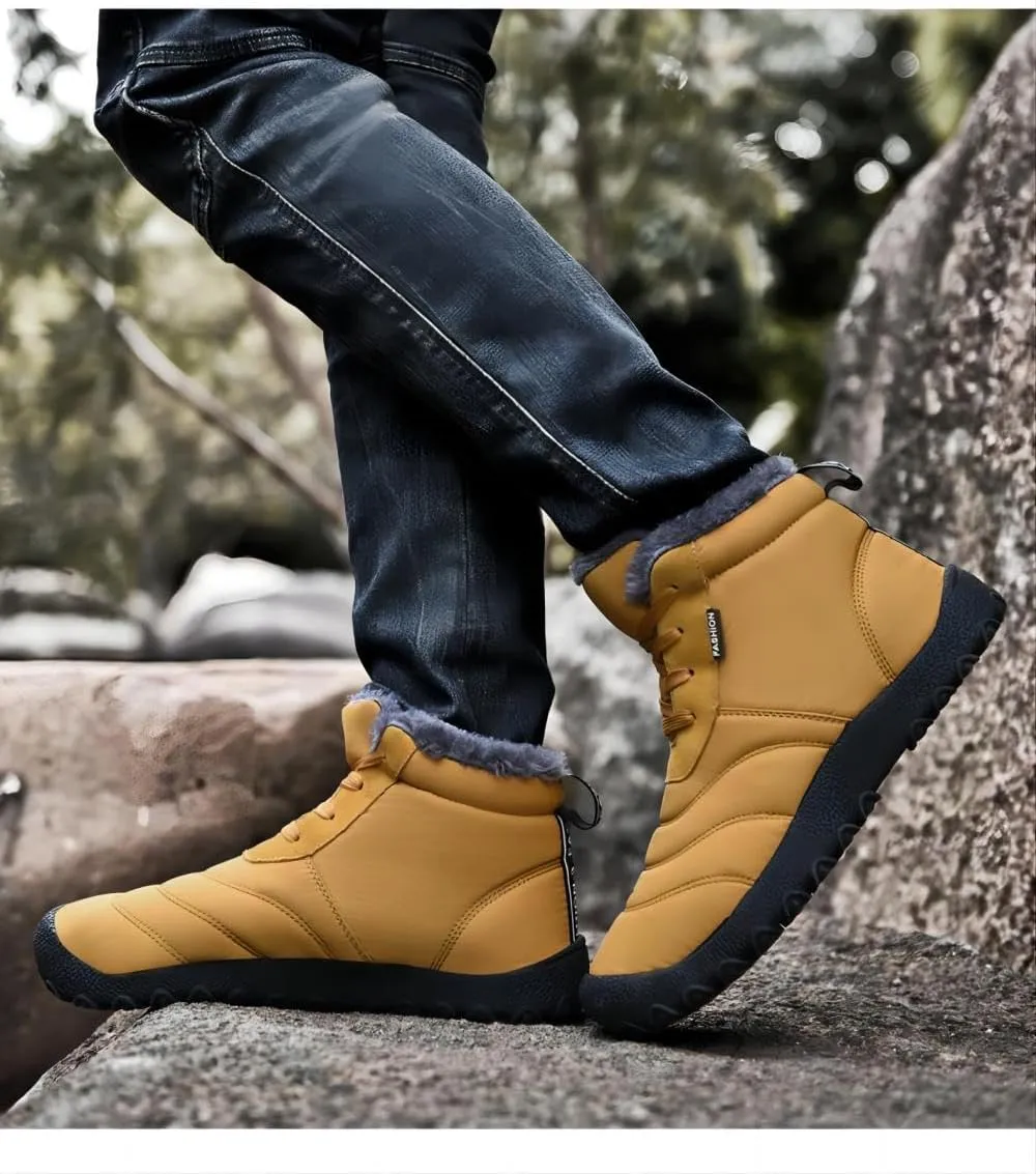 Winter Barefoot Shoes Women Men Waterproof Trail Running Shoes Hiking Shoes Toe Shoes High Warm and Non-Slip Boots