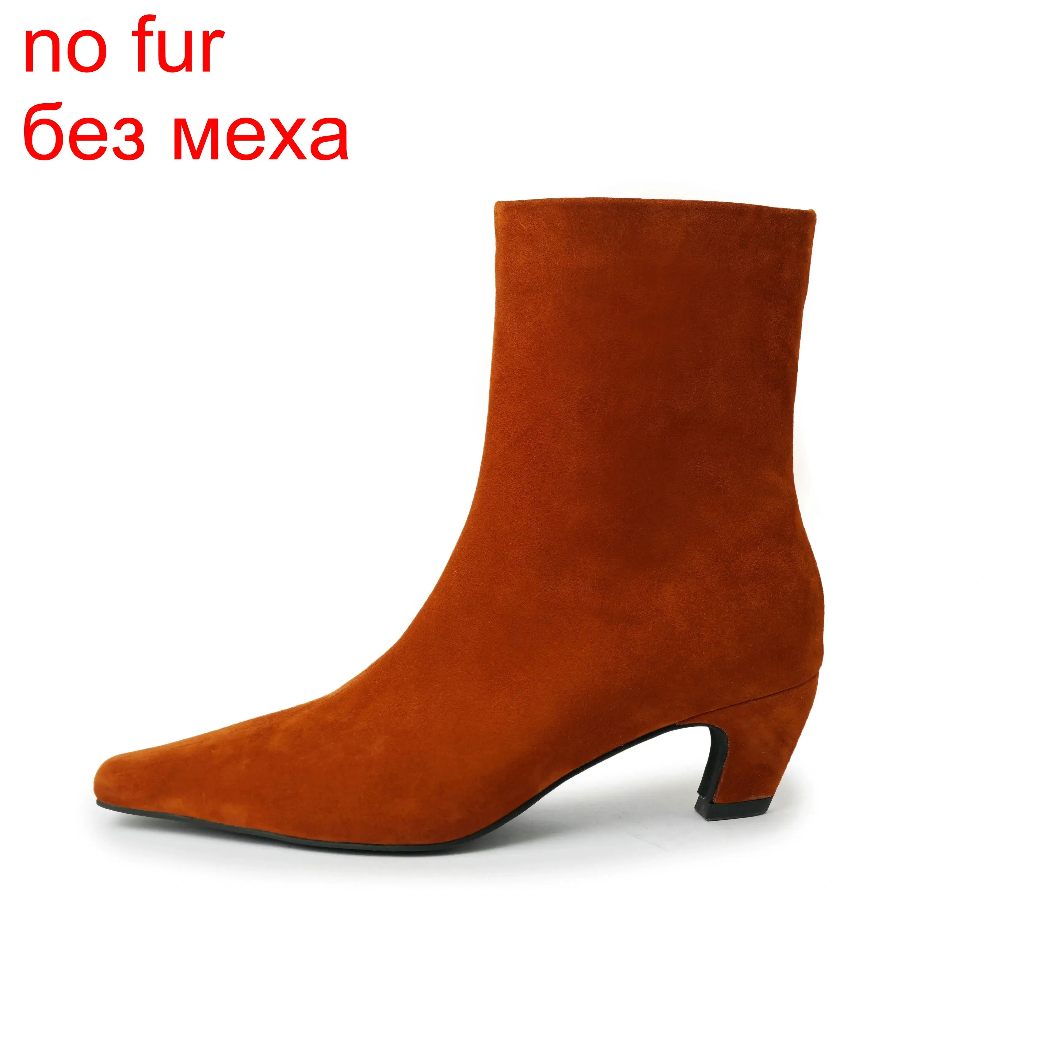 Women Ankle Boots Low Heel Genuine Leather Ankle Autumn Winter Boots