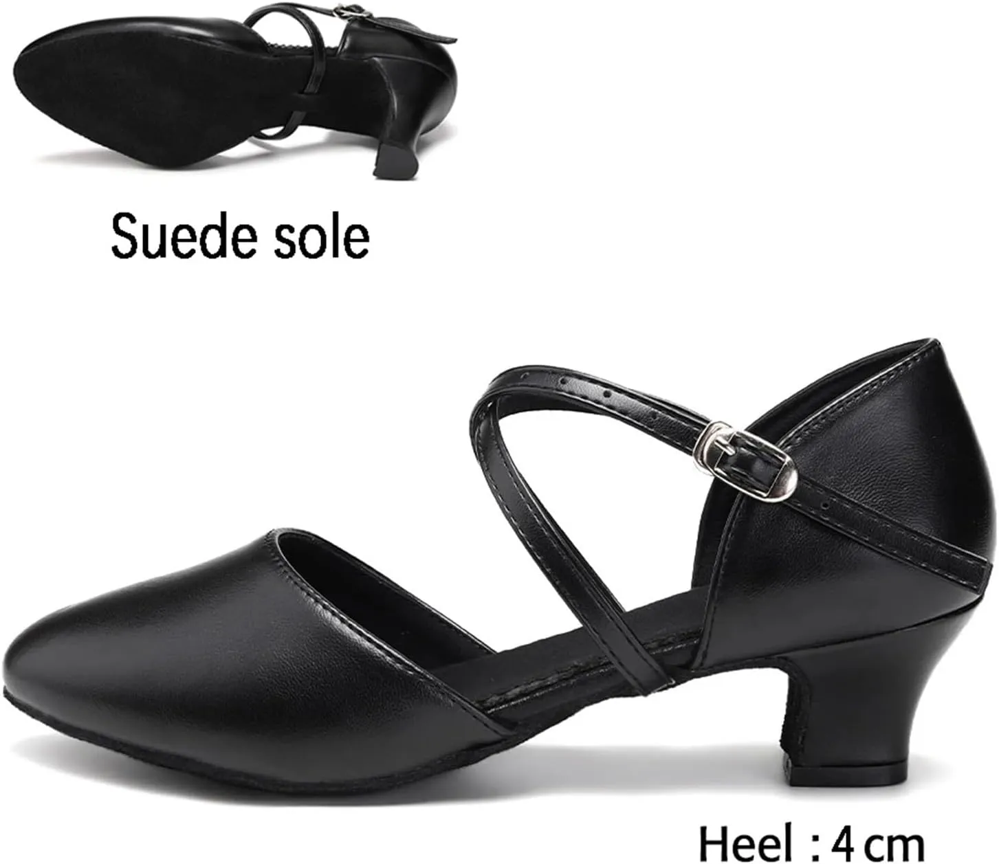 Women Dance Shoes Latin Party Tango Jazz Elegant Dancing Shoes Lace-up Suede Sole Closed Toe Microfiber Leather For Dance Performance