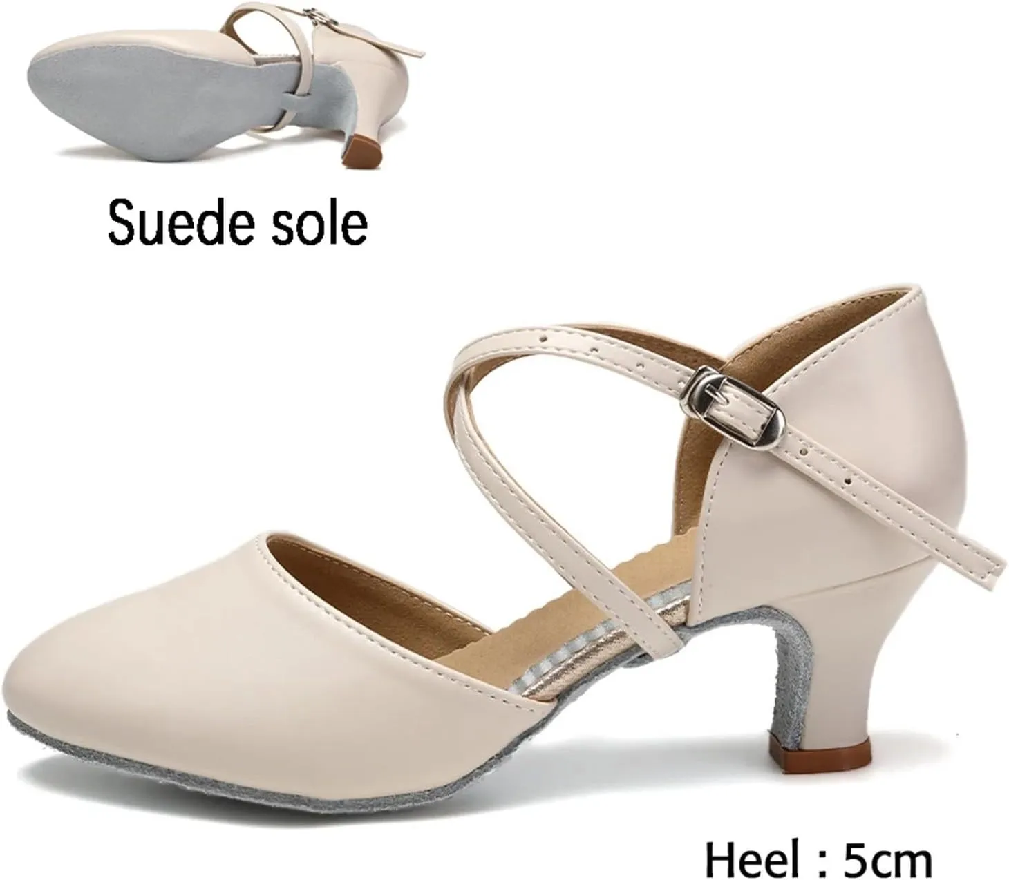 Women Dance Shoes Latin Party Tango Jazz Elegant Dancing Shoes Lace-up Suede Sole Closed Toe Microfiber Leather For Dance Performance