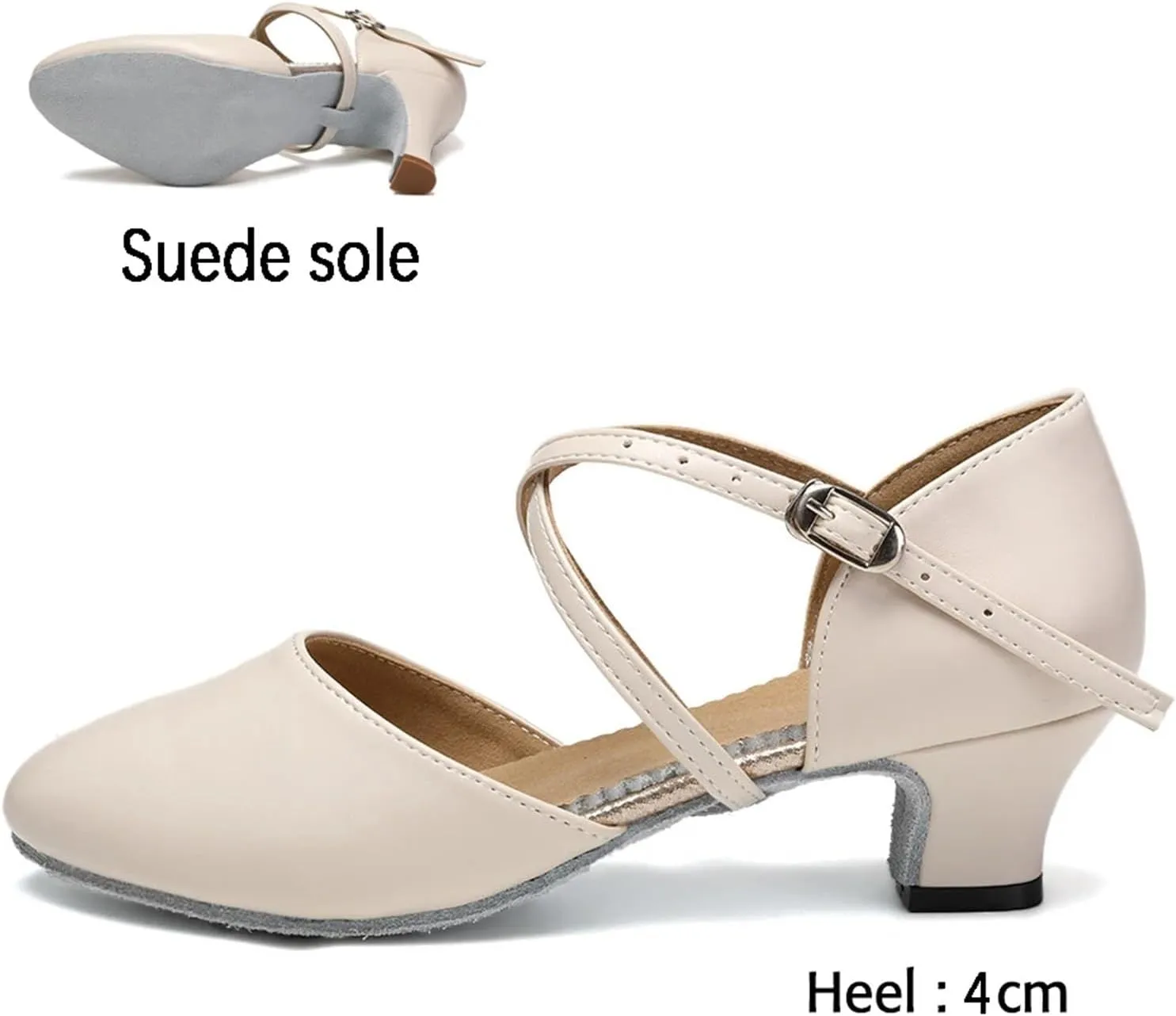 Women Dance Shoes Latin Party Tango Jazz Elegant Dancing Shoes Lace-up Suede Sole Closed Toe Microfiber Leather For Dance Performance