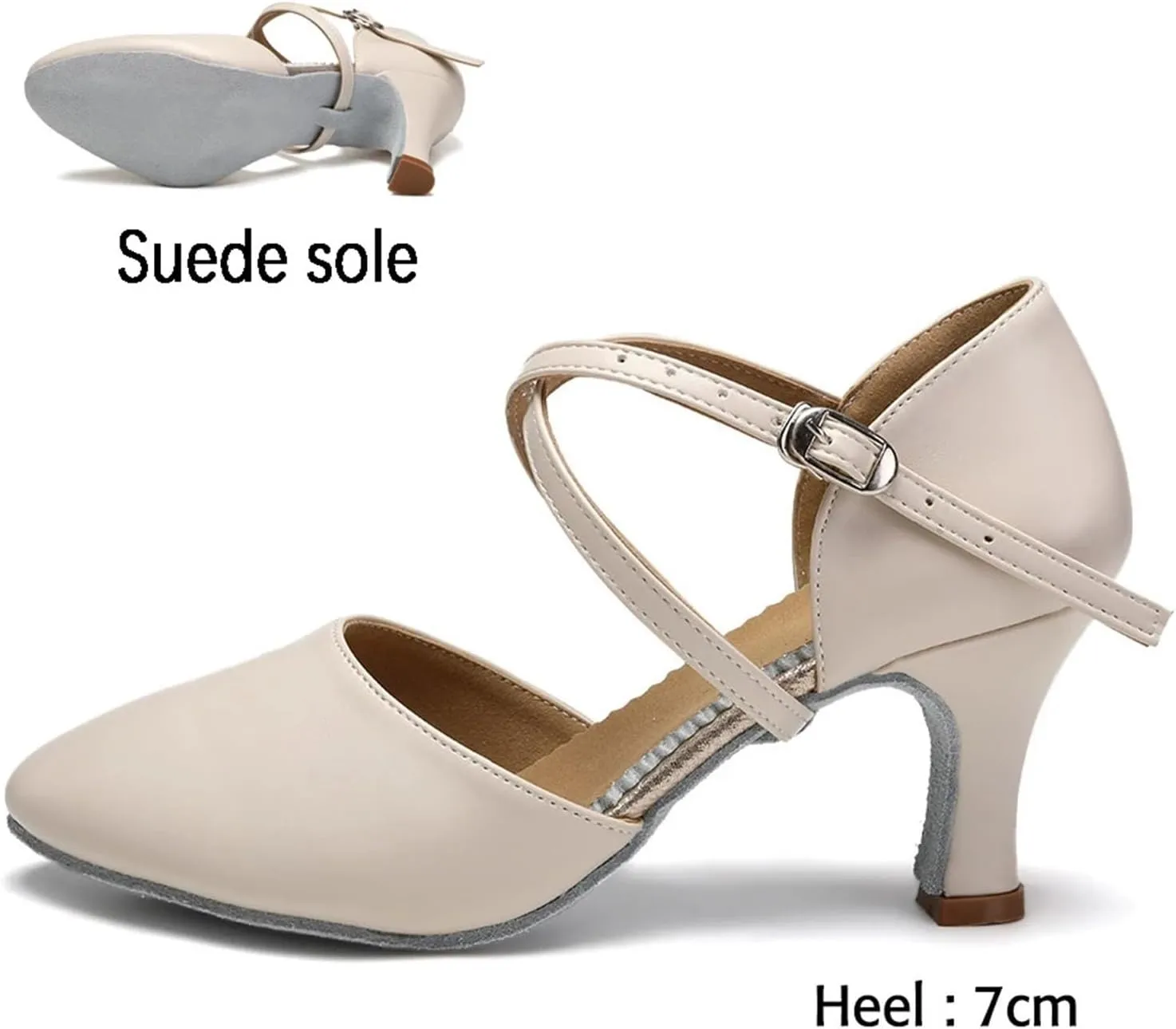 Women Dance Shoes Latin Party Tango Jazz Elegant Dancing Shoes Lace-up Suede Sole Closed Toe Microfiber Leather For Dance Performance