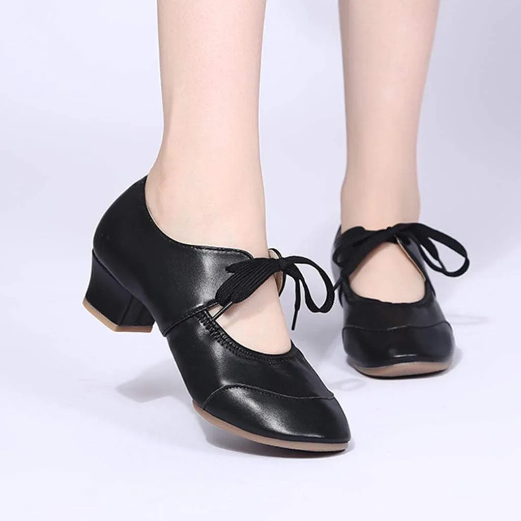 Women Dance Shoes Prom Ballroom Ballet Latin ??????achata Mid Heel Toe Performance Dance Dancing Shoes