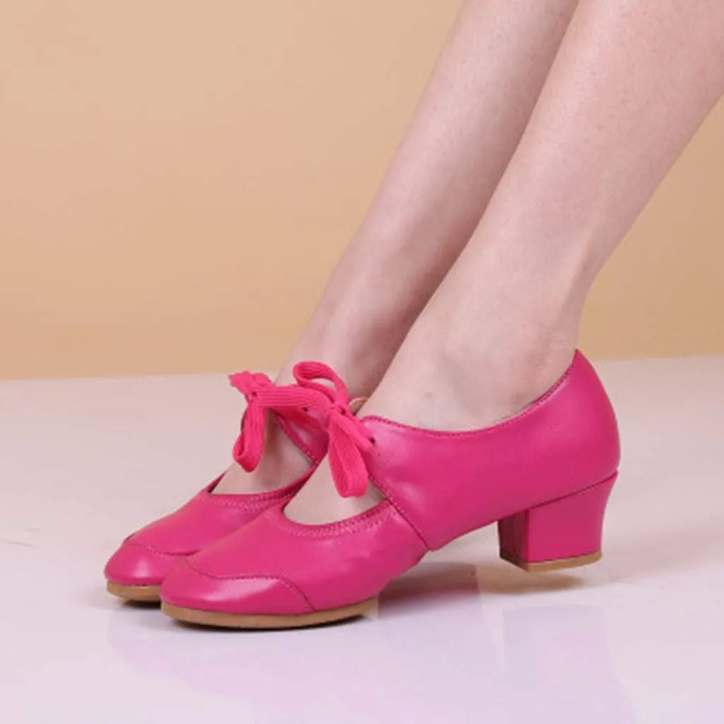 Women Dance Shoes Prom Ballroom Ballet Latin ??????achata Mid Heel Toe Performance Dance Dancing Shoes
