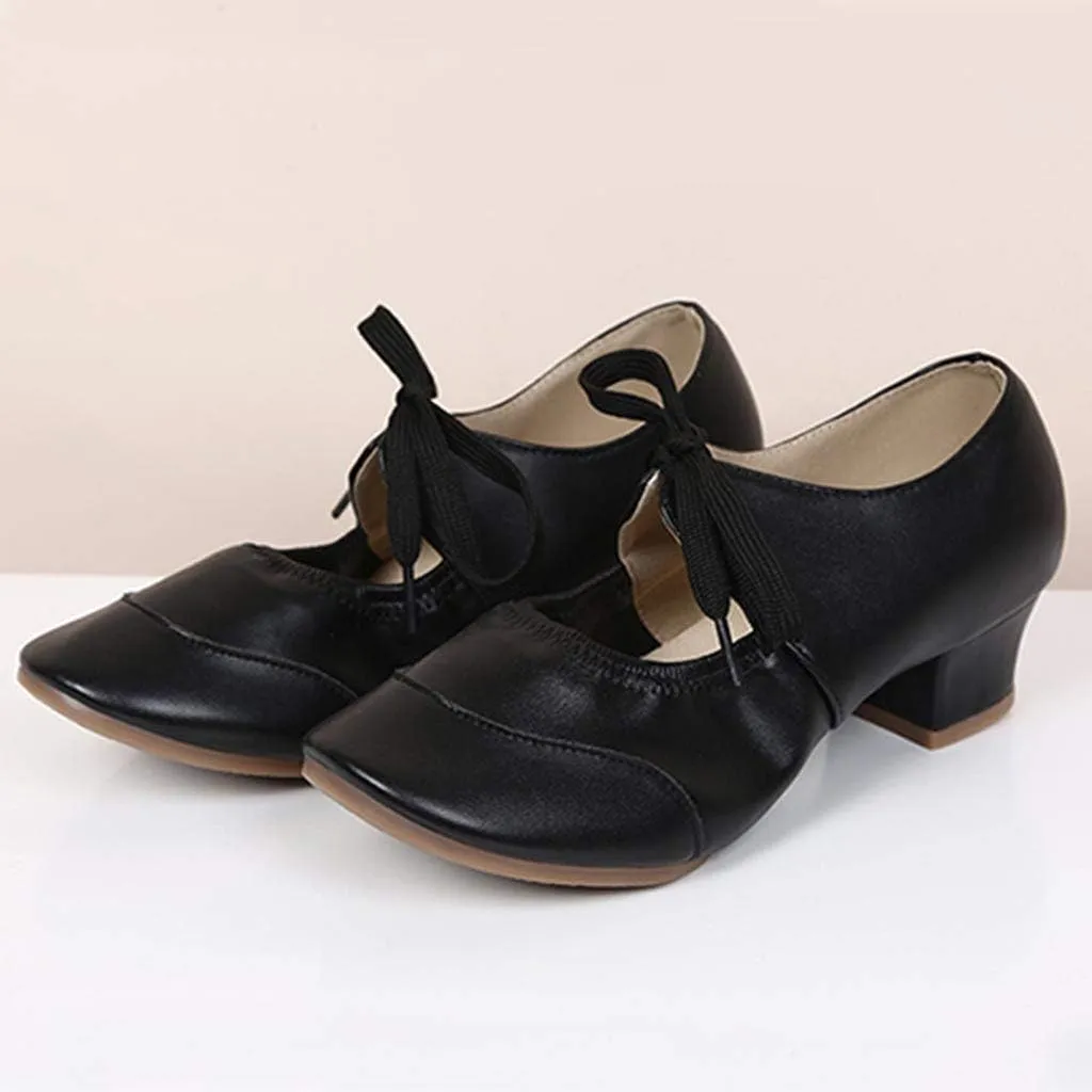 Women Dance Shoes Prom Ballroom Ballet Latin ??????achata Mid Heel Toe Performance Dance Dancing Shoes