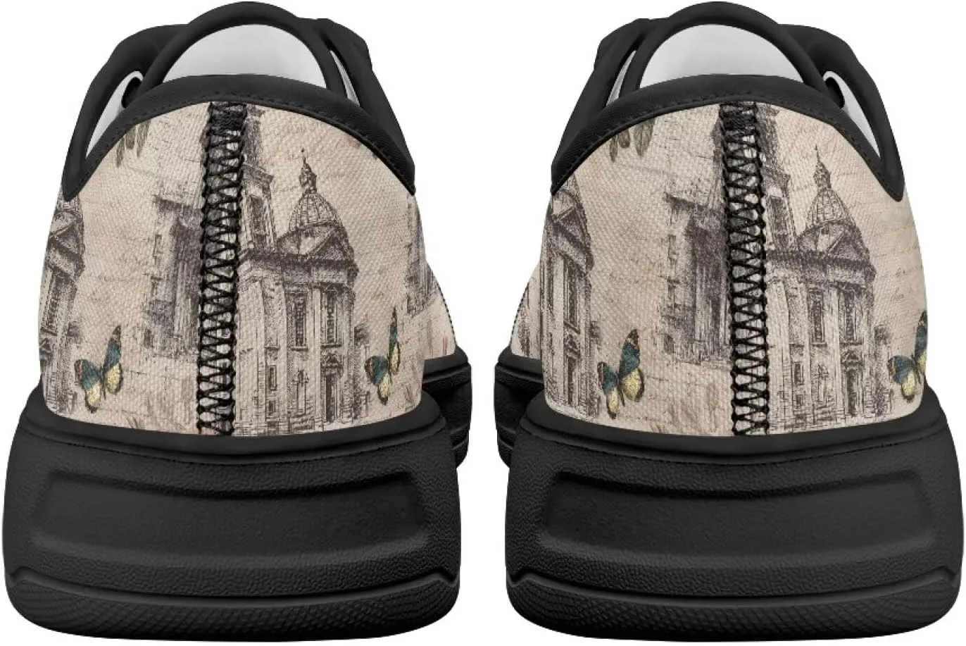 Womens Canvas Shoes 2025 Comfortable Summer Walking Sneakers Flexible EVA Non-Slip Outsole for Casual Outfits Size 6-13.5 Black Sole