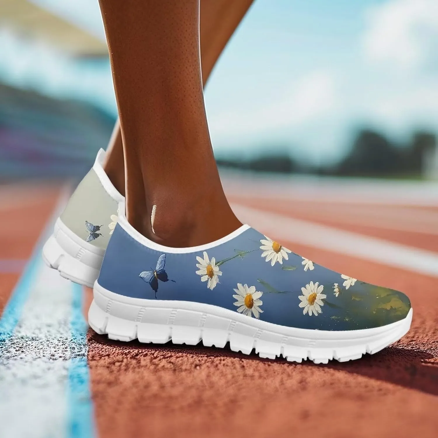Women's Hiking Exercise Running Sneaker Casual Cozy Low-Top Yoga Workout Shoes Non-Slip Slip-On Lightweight Sneaker for Women US 5.5-11.5