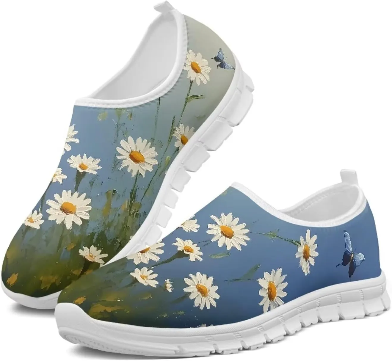 Women's Hiking Exercise Running Sneaker Casual Cozy Low-Top Yoga Workout Shoes Non-Slip Slip-On Lightweight Sneaker for Women US 5.5-11.5