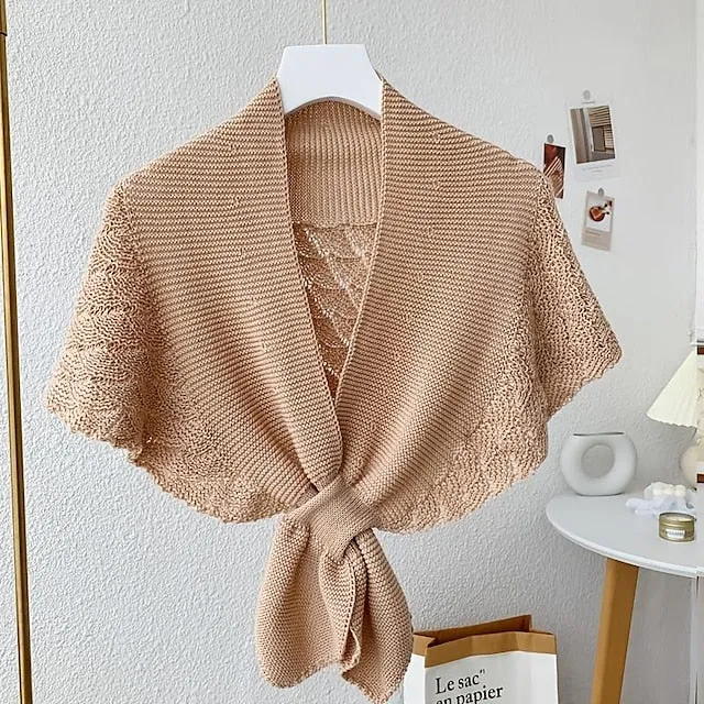 Womens Knitted Vest Shoulder Scarf Stylish and Feel Cozy Daily Wear For Wedding