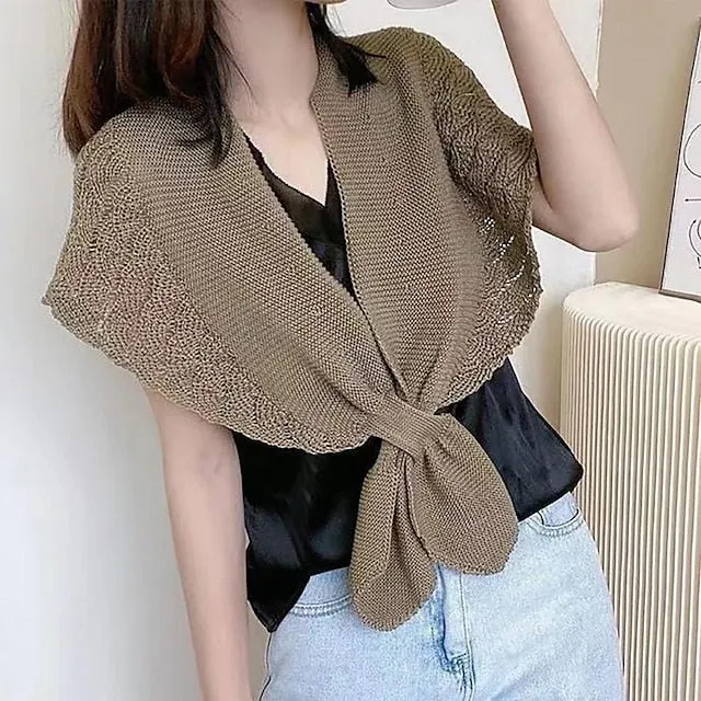 Womens Knitted Vest Shoulder Scarf Stylish and Feel Cozy Daily Wear For Wedding