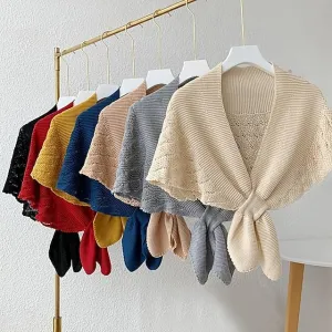 Womens Knitted Vest Shoulder Scarf Stylish and Feel Cozy Daily Wear For Wedding