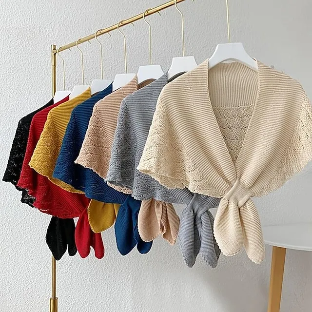 Womens Knitted Vest Shoulder Scarf Stylish and Feel Cozy Daily Wear For Wedding