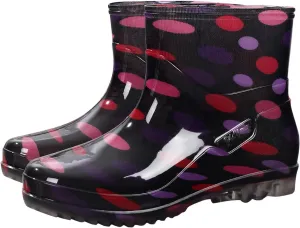 Women's Rain Boots Waterproof Mid Calf Rubber Garden Water Boots Fashion Cute Outdoor Work Mud Boots
