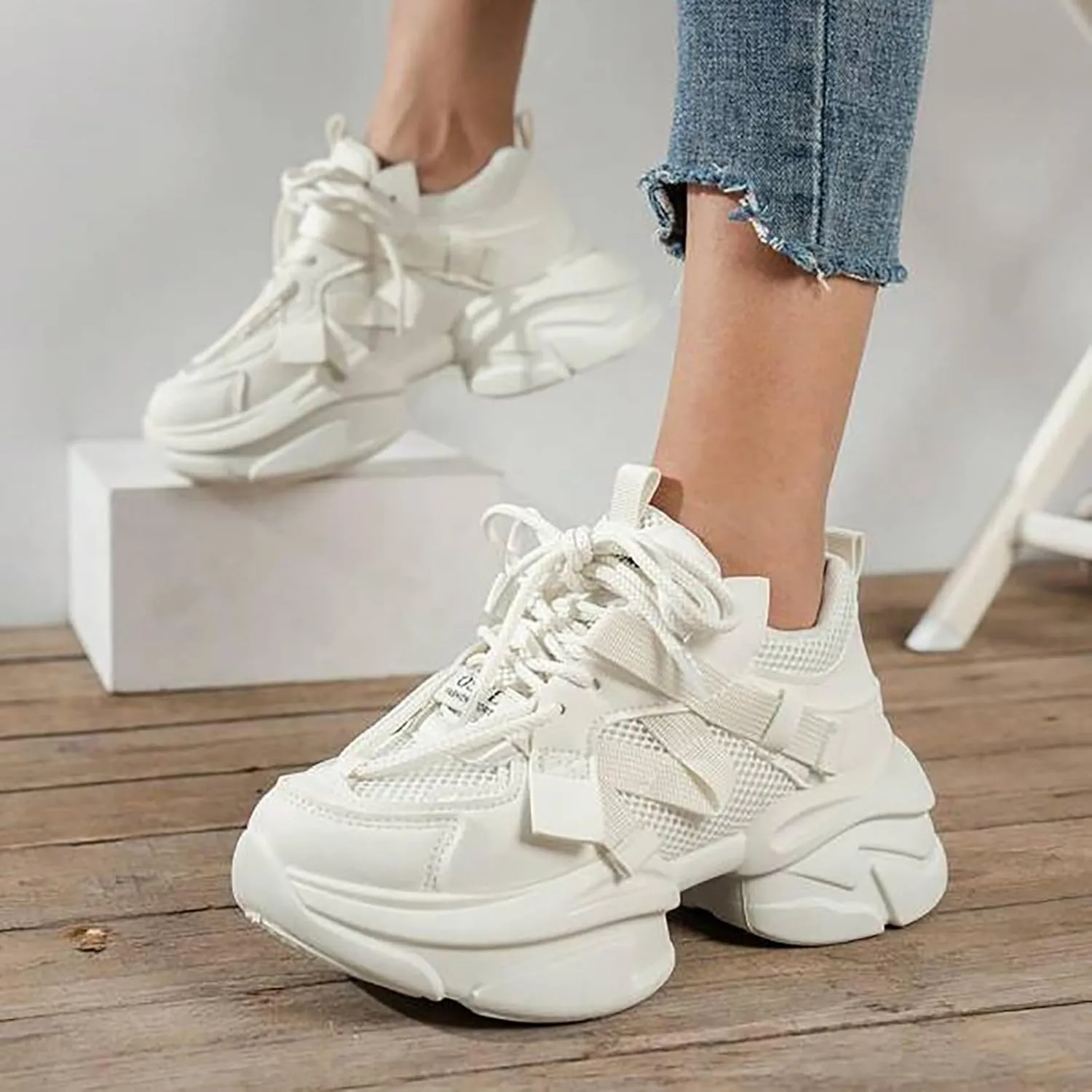 Women's Slip on Walking Shoes Dressy Knitted Non Slip Comfortable Running Shoes Breathable Gym Workout Shoes Lightweight Sneakers Indoor Outdoor
