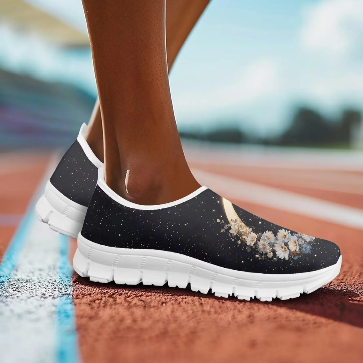 Women's Sneakers Casual Breathable Tennis Workout Sneakers Slip-On Non-Slip Yoga Running Walking Shoes for Women US 5.5-11.5