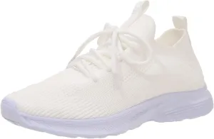 Womens Walking Shoes Slip on Memory Foam Non Slip Comfortable Running Shoes Breathable Mesh Sports Workout Tennis Shoes Fashion Lace Up Sneakers