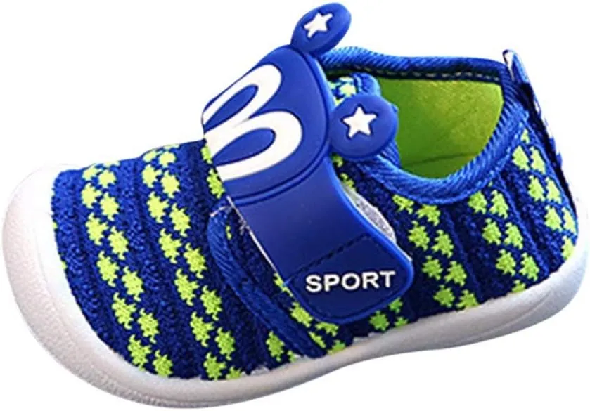 WUAI Infant Shoes Prewalker Baby Boy Girl Soft Sole Anti-Slip Cartoon Squeaky Shoes First Walkers Walking Shoes 0-3Years