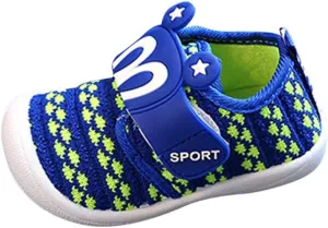 WUAI Infant Shoes Prewalker Baby Boy Girl Soft Sole Anti-Slip Cartoon Squeaky Shoes First Walkers Walking Shoes 0-3Years