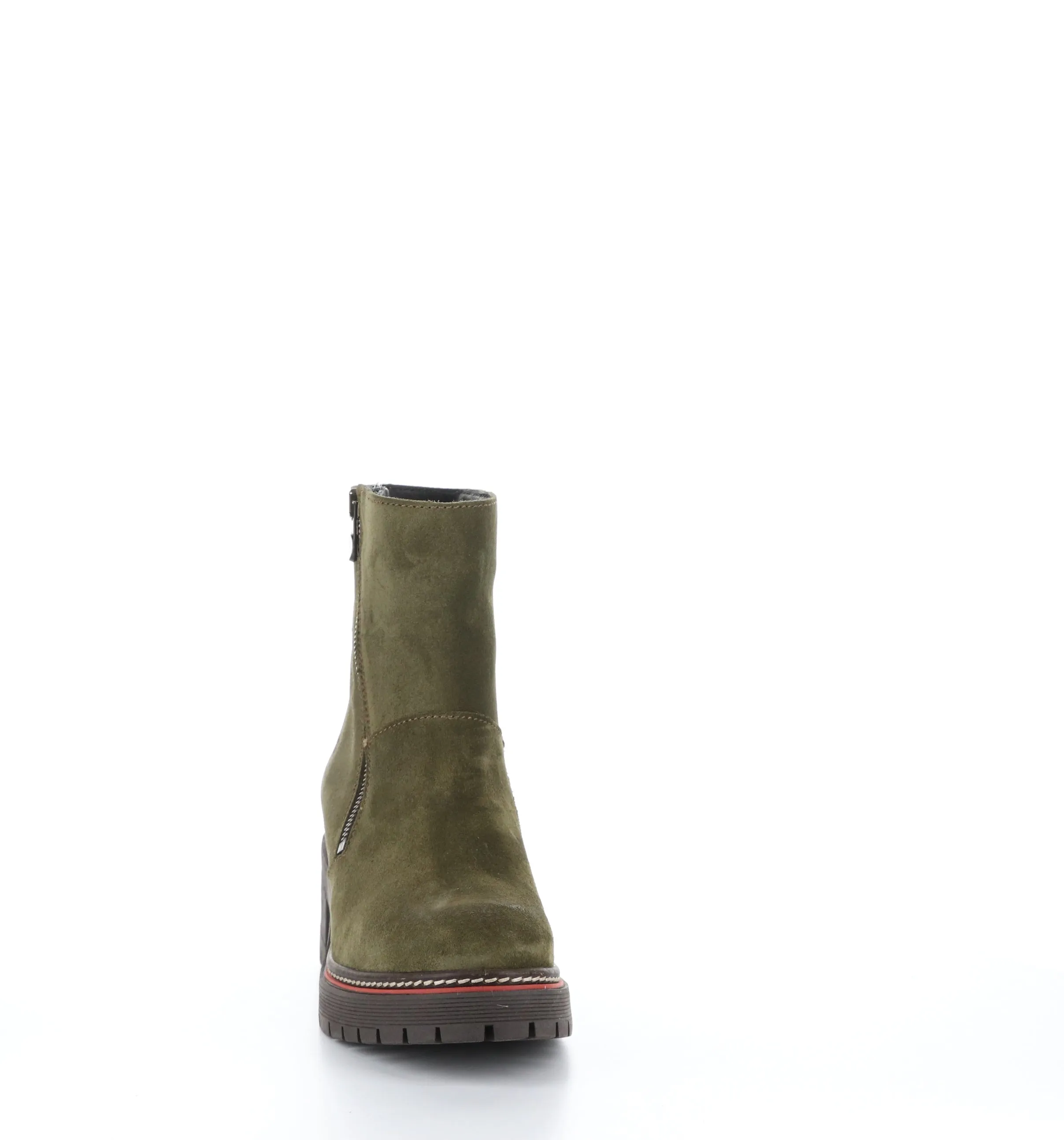 ZAP Olive Zip Up Ankle Boots