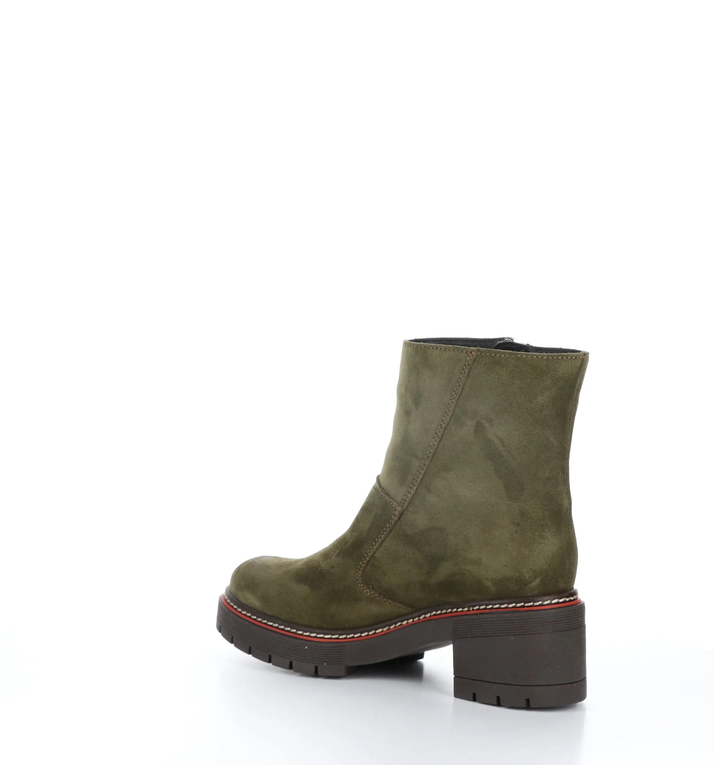 ZAP Olive Zip Up Ankle Boots