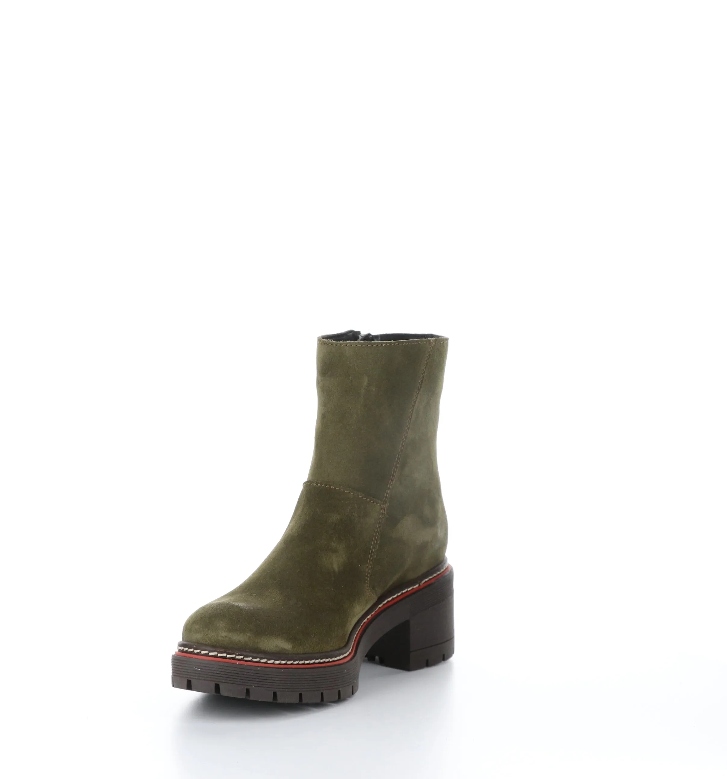 ZAP Olive Zip Up Ankle Boots